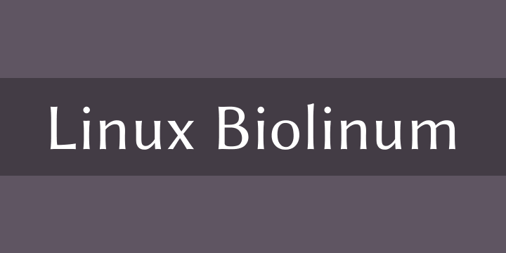 Пример шрифта Linux Biolinum #1