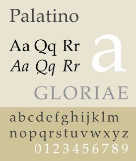 Пример шрифта Palatino #1