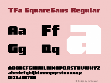 Пример шрифта TFa SquareSans #1