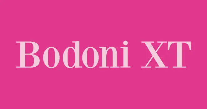 Пример шрифта Bodoni XT #1
