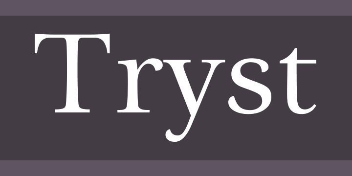 Пример шрифта TRYST #1