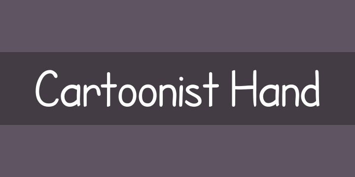 Пример шрифта CARTOONIST HAND #1