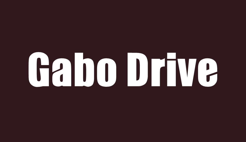 Пример шрифта Gabo Drive #1