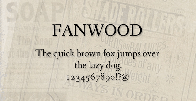 Пример шрифта Fanwood #1