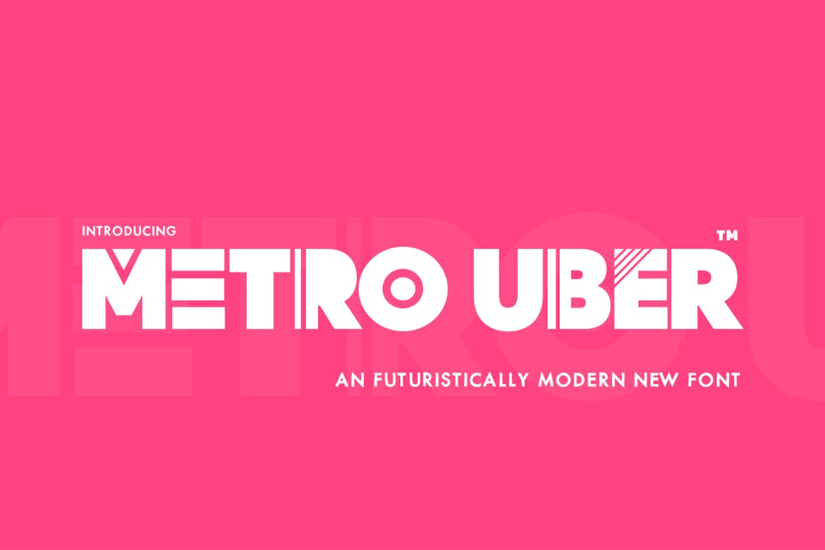 Пример шрифта Metro Uber #1
