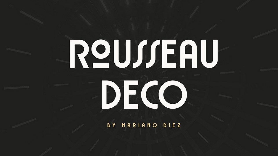 Пример шрифта Rousseau Deco #1