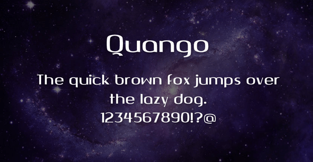 Пример шрифта Quango #1