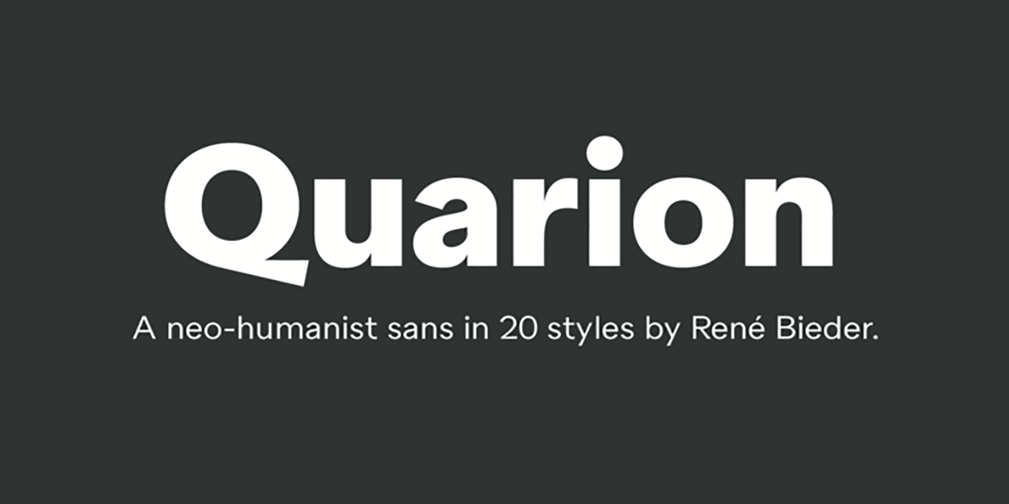 Пример шрифта Quarion #1
