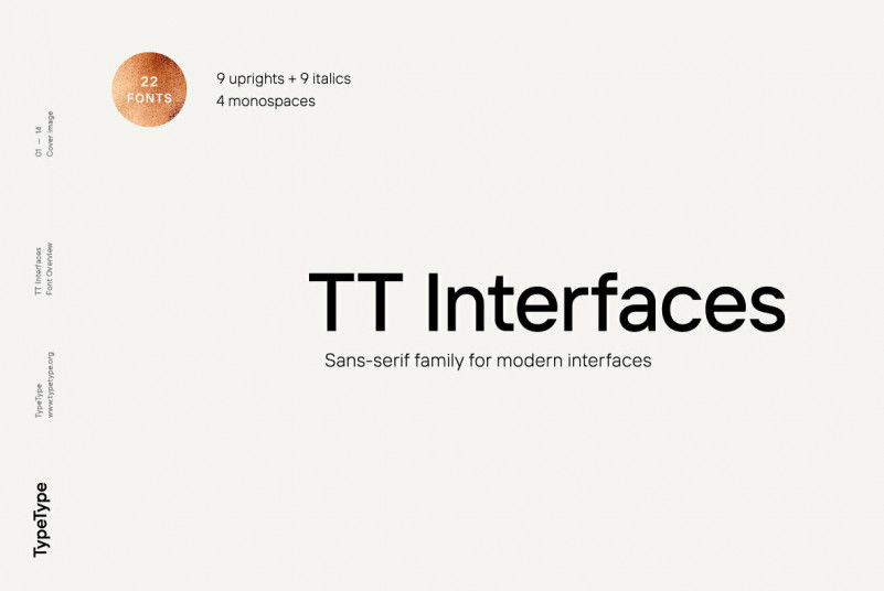 Пример шрифта TT Interfaces #1