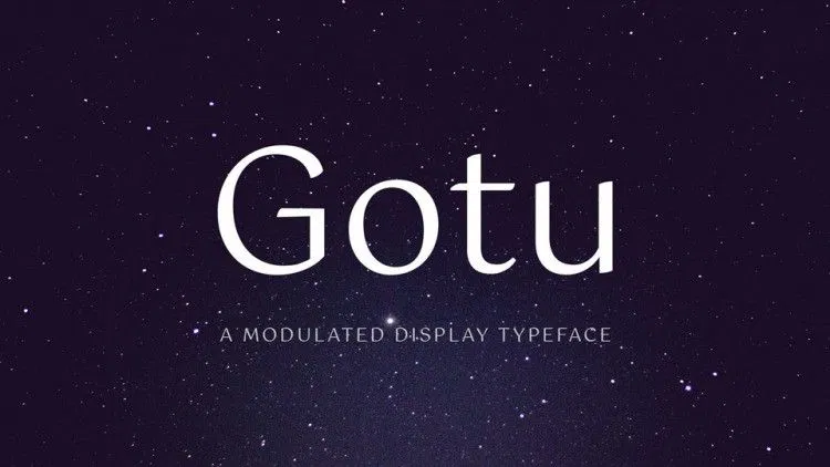 Пример шрифта Gotu #1