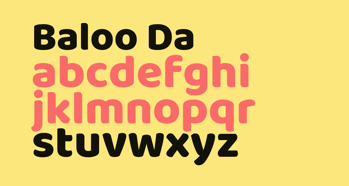 Пример шрифта Baloo Da 2 #1