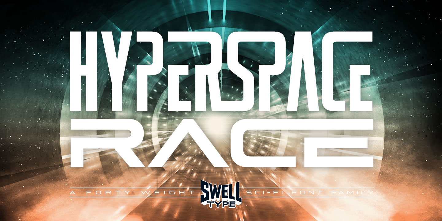 Пример шрифта Hyperspace Race #1