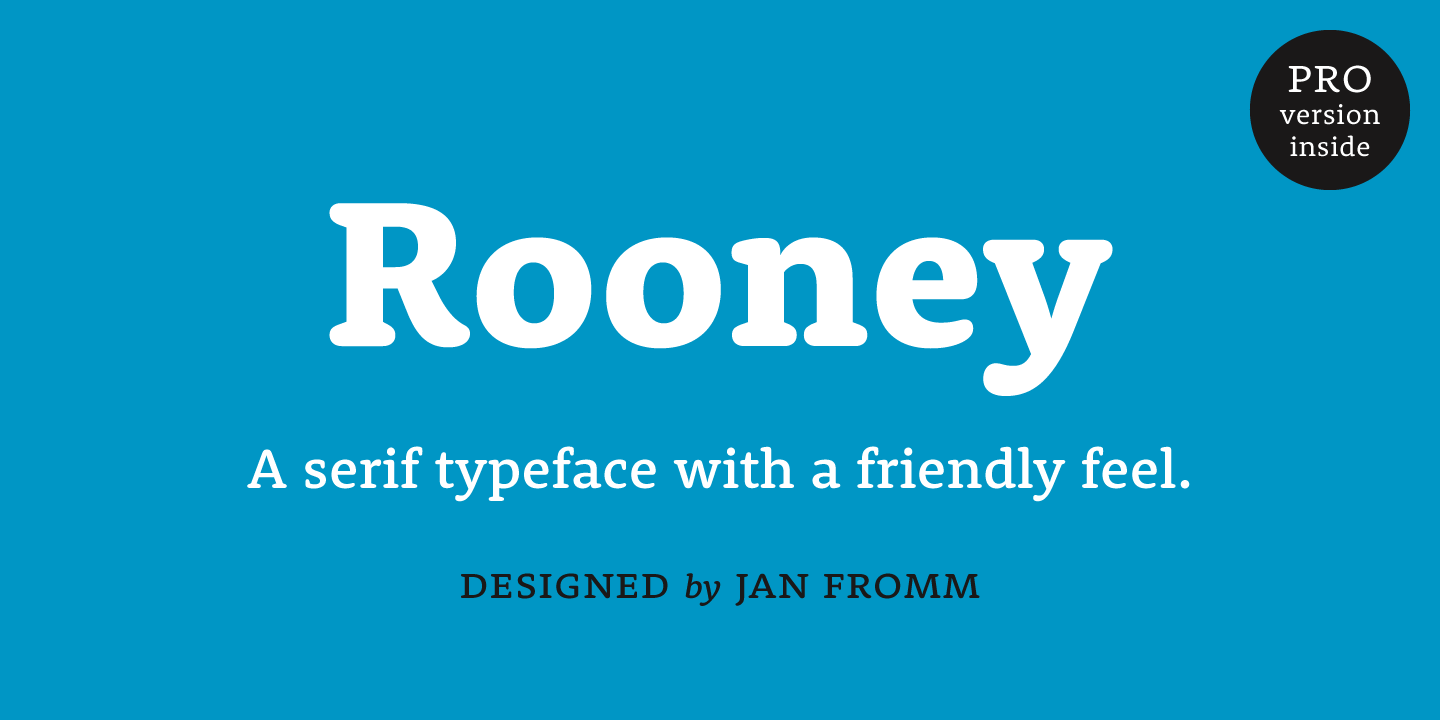 Пример шрифта Rooney Pro #1
