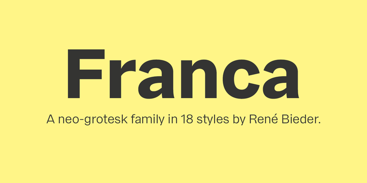 Пример шрифта Franca #1