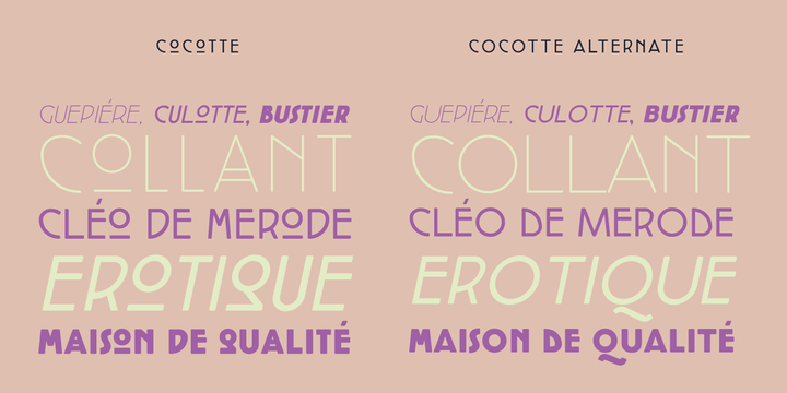 Пример шрифта Cocotte #4