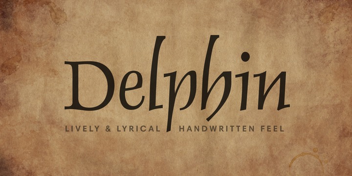 Пример шрифта Delphin #1
