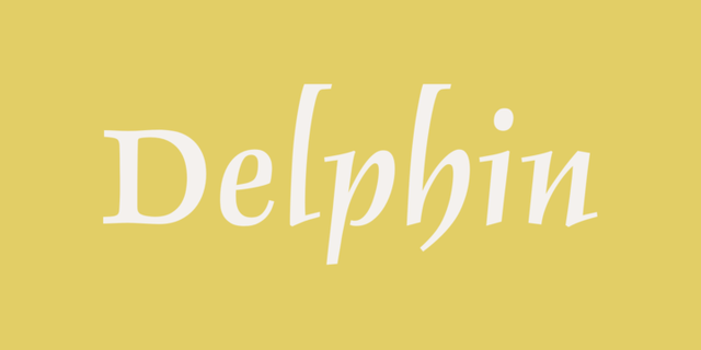 Пример шрифта Delphin #2