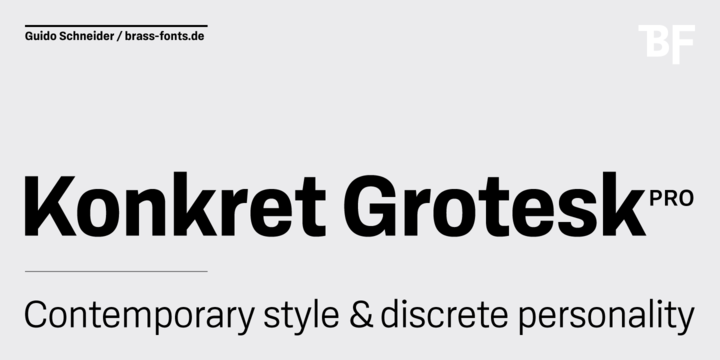 Пример шрифта BF Konkret Grotesk Pro #1