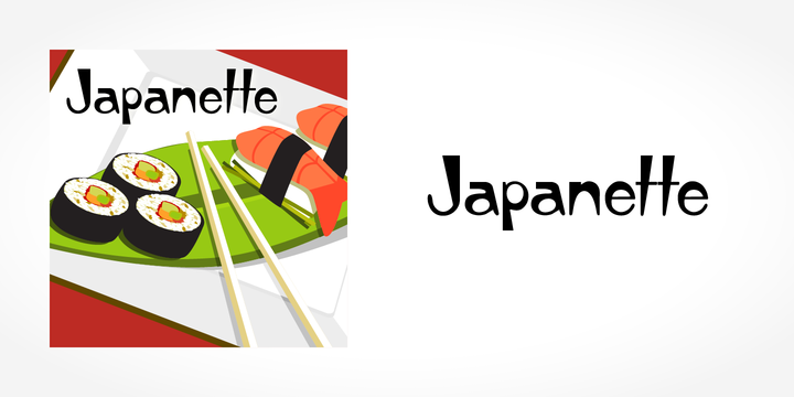Пример шрифта Japanette #1
