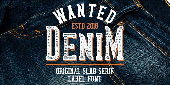 Пример шрифта Wanted Denim #1