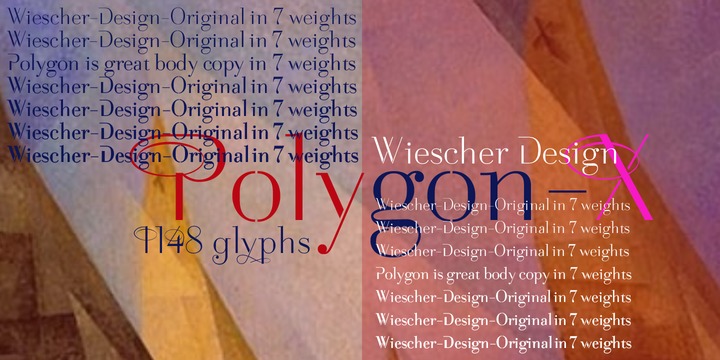 Пример шрифта Polygon X #2