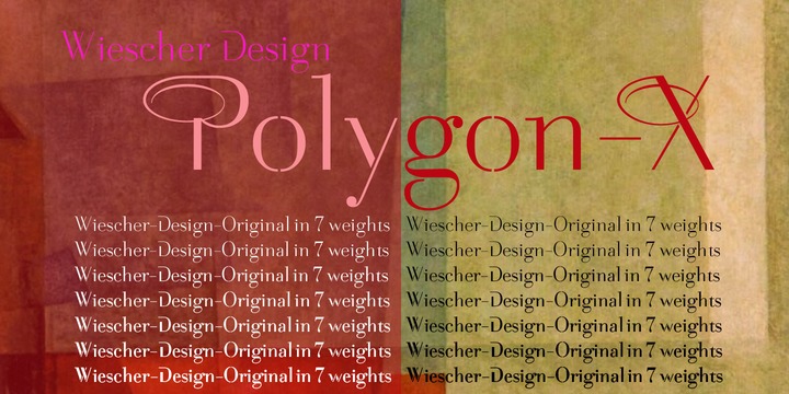 Пример шрифта Polygon X #3