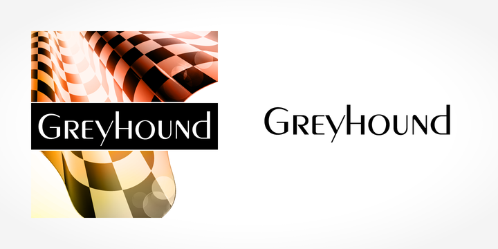 Пример шрифта Greyhound #1