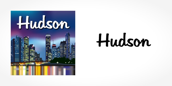 Пример шрифта Hudson #1