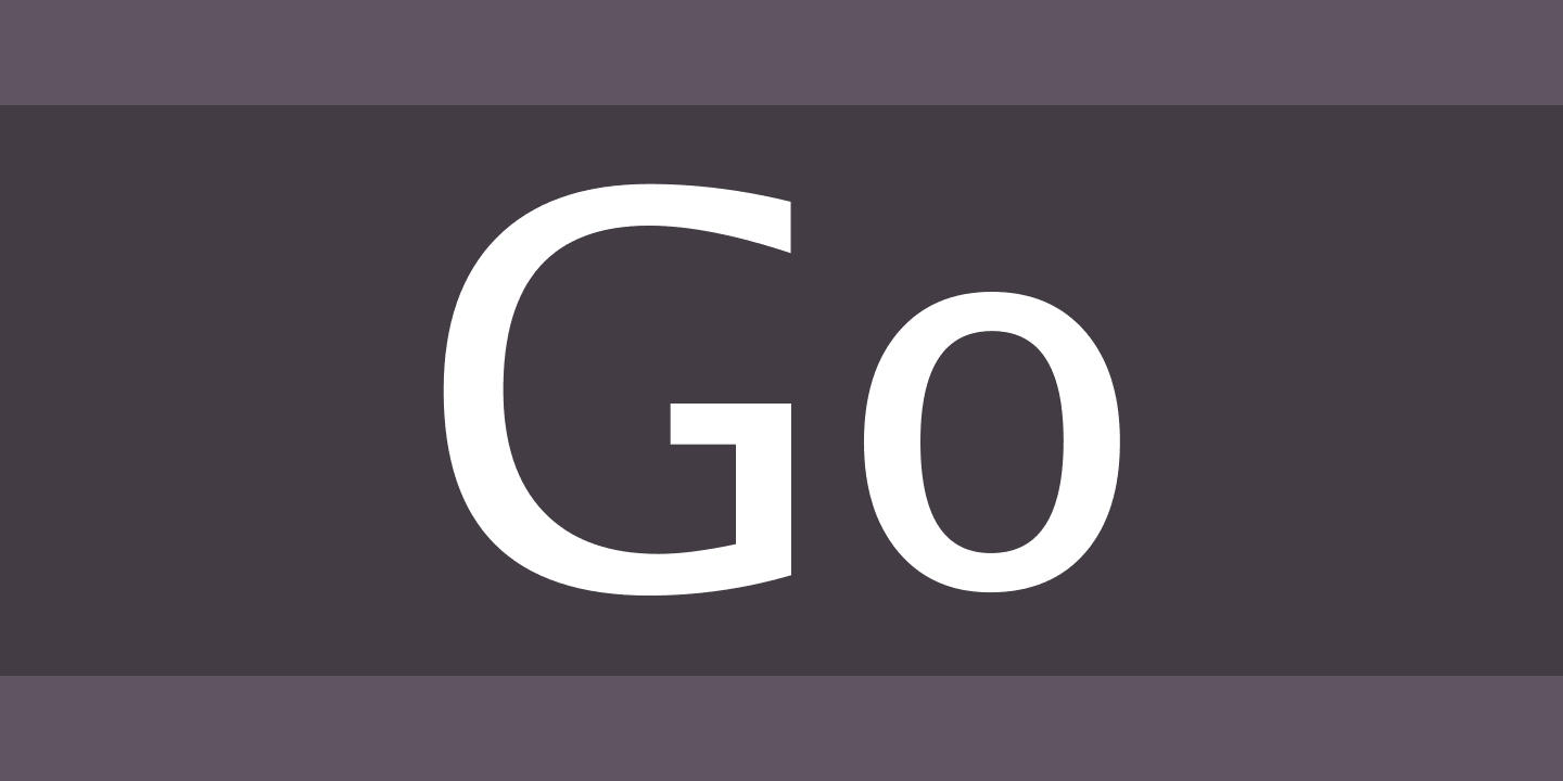 Пример шрифта Go #1