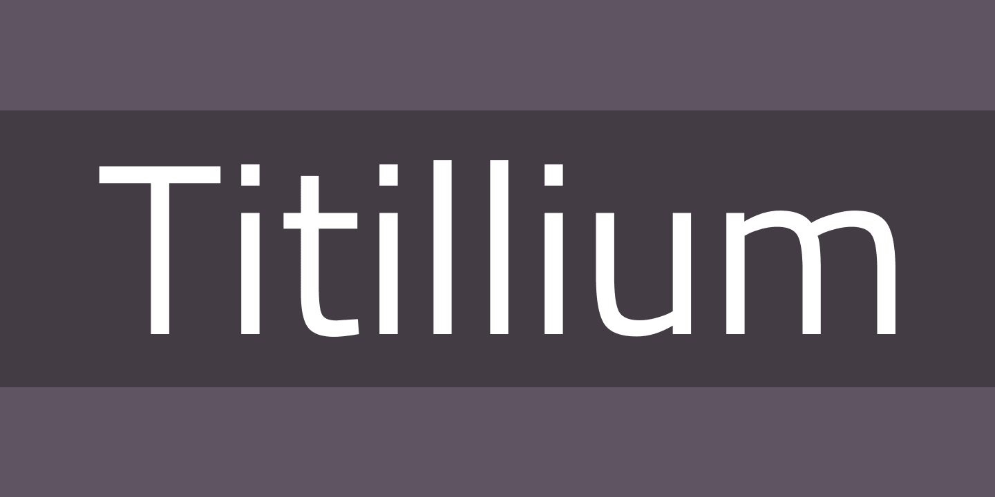 Пример шрифта Titillium #1