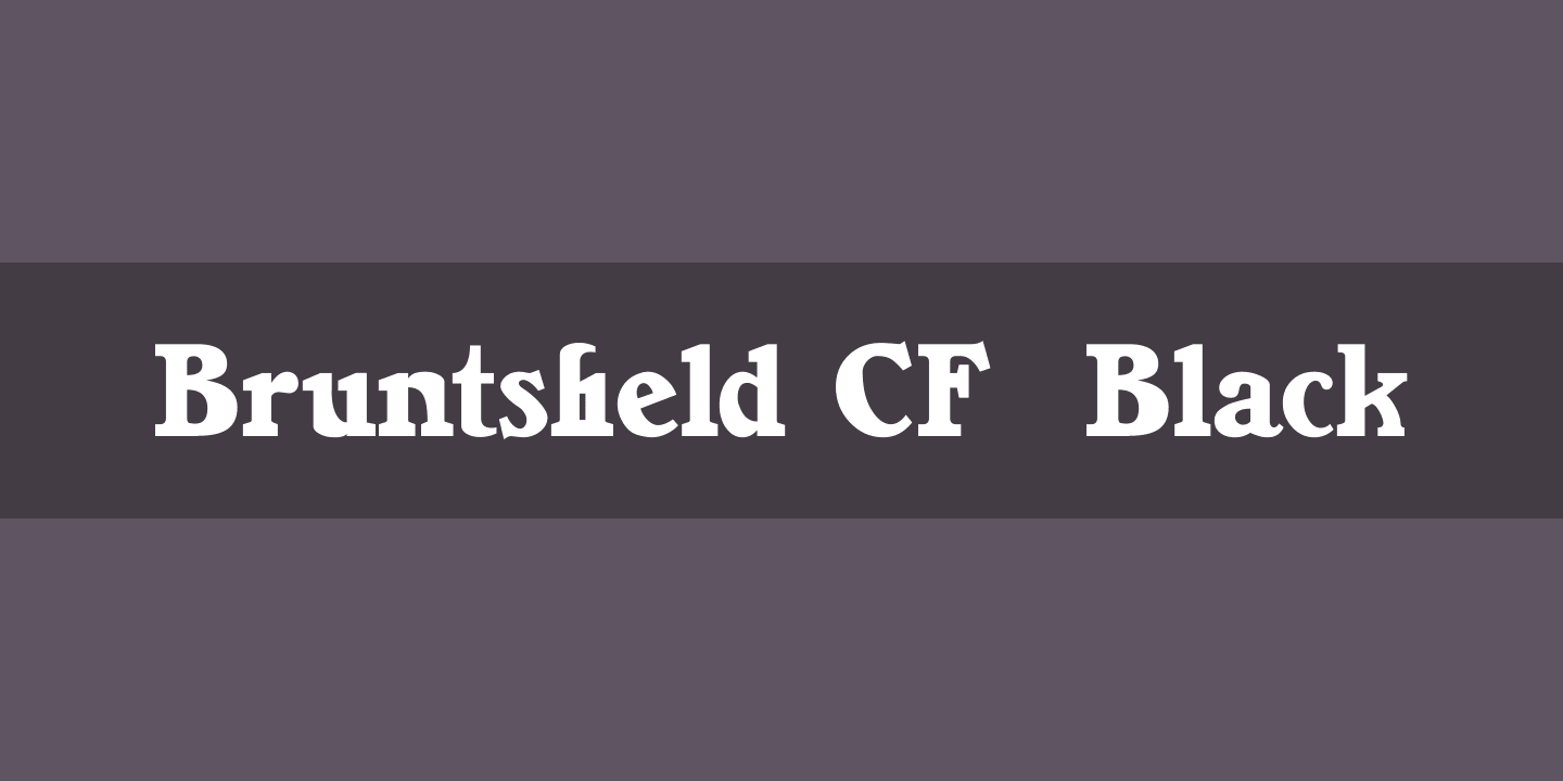 Пример шрифта Bruntsfield CF #1