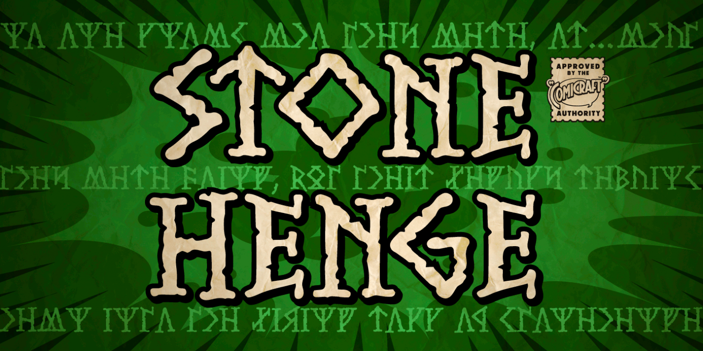 Пример шрифта Stonehenge #1