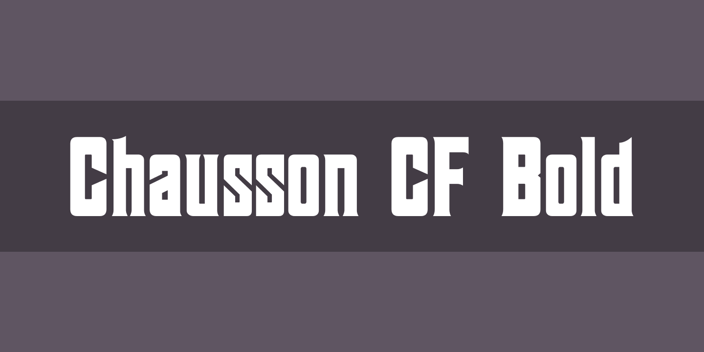 Пример шрифта Chausson CF #1