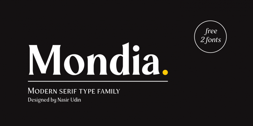 Пример шрифта Mondia #1