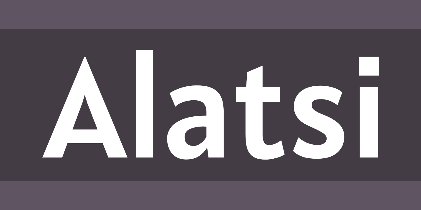 Пример шрифта Alatsi #1