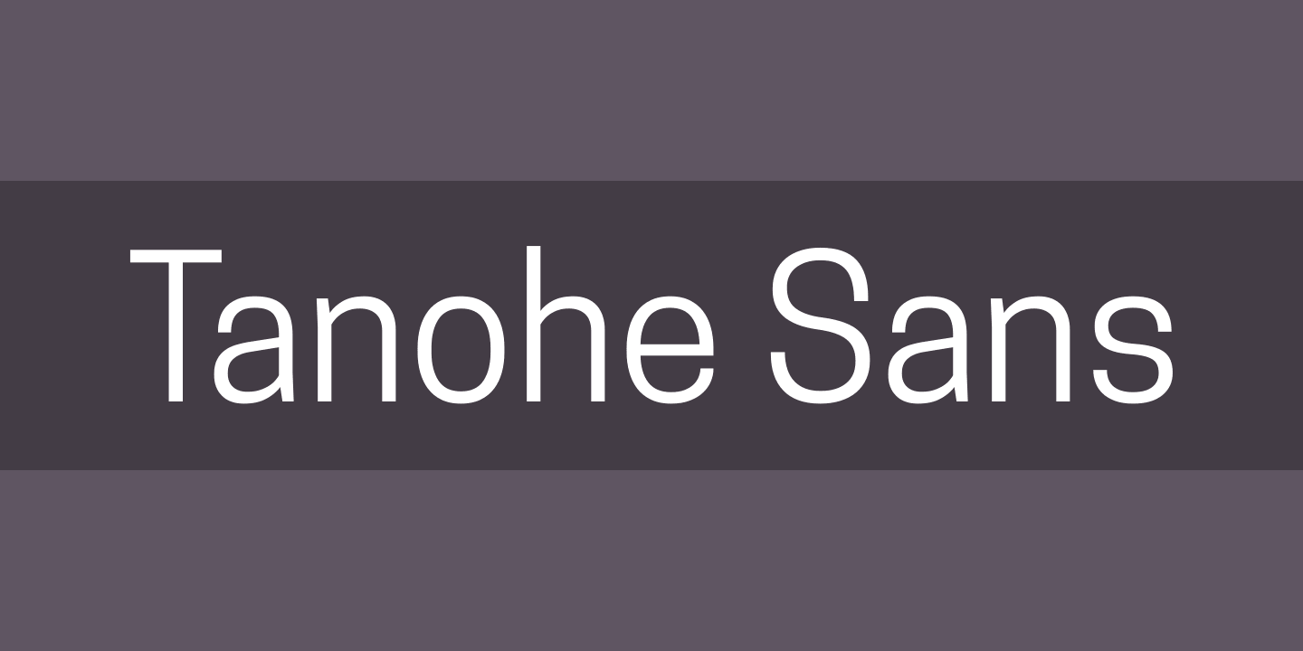 Пример шрифта Tanohe Sans #1
