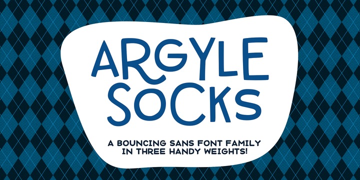 Пример шрифта Argyle Socks #1