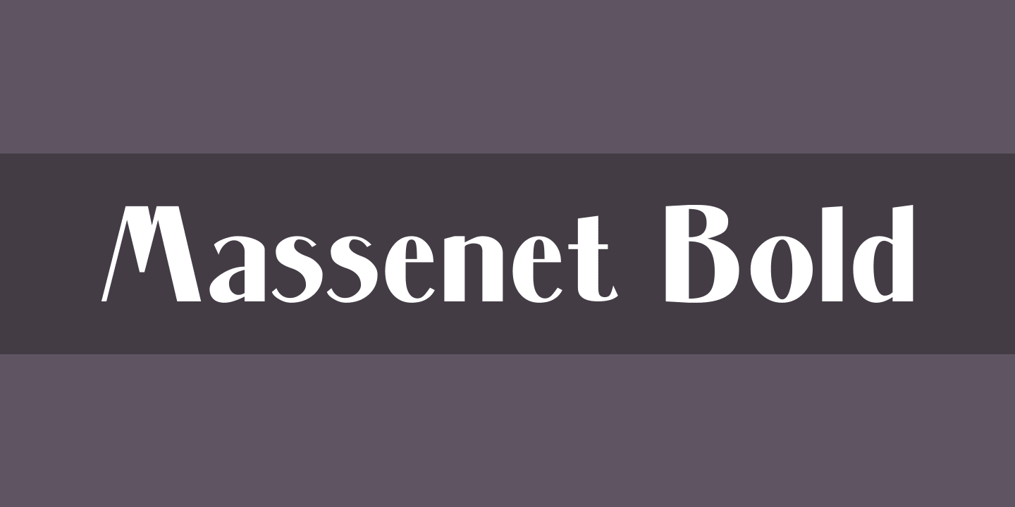 Пример шрифта Massenet #1