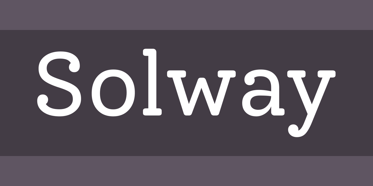 Пример шрифта Solway #1