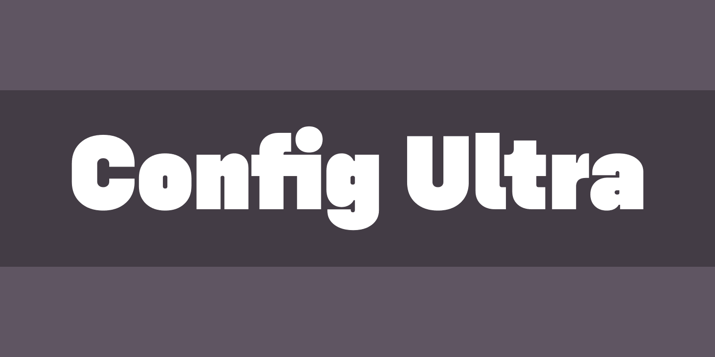 Пример шрифта Config Ultra #1