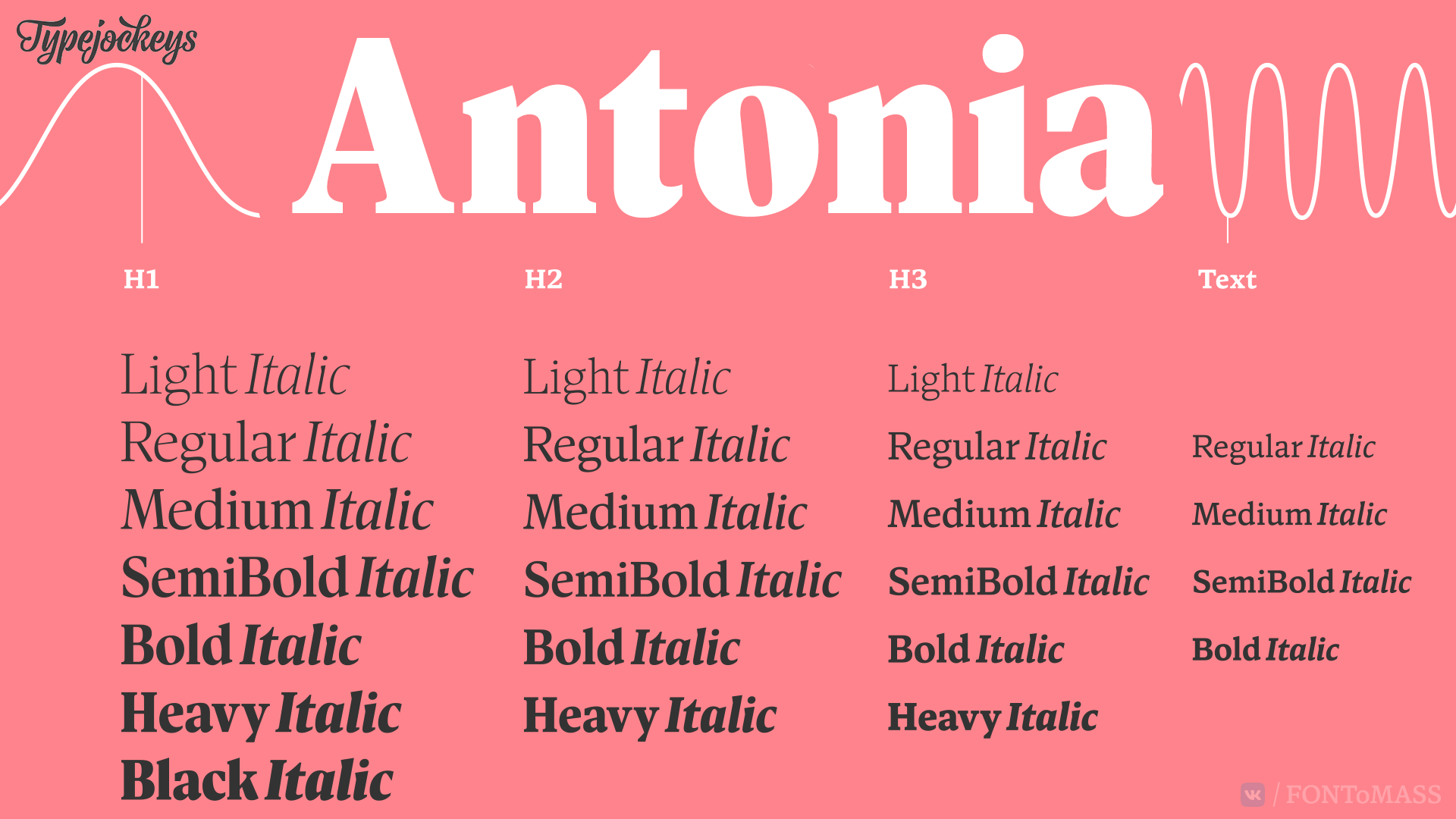 Пример шрифта Antonia #1