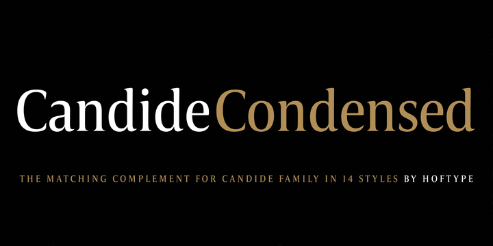 Пример шрифта Candide Condensed #1