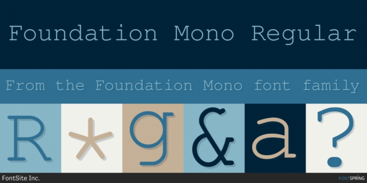 Пример шрифта Foundation Mono #1