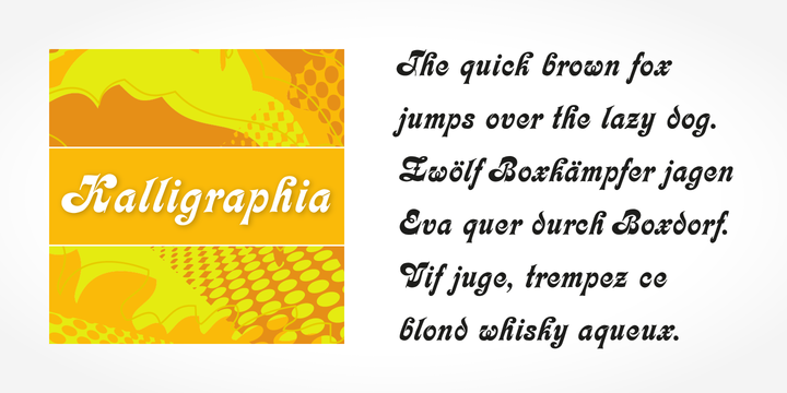Пример шрифта Kalligraphia #1