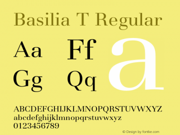 Пример шрифта BasiliaT #1