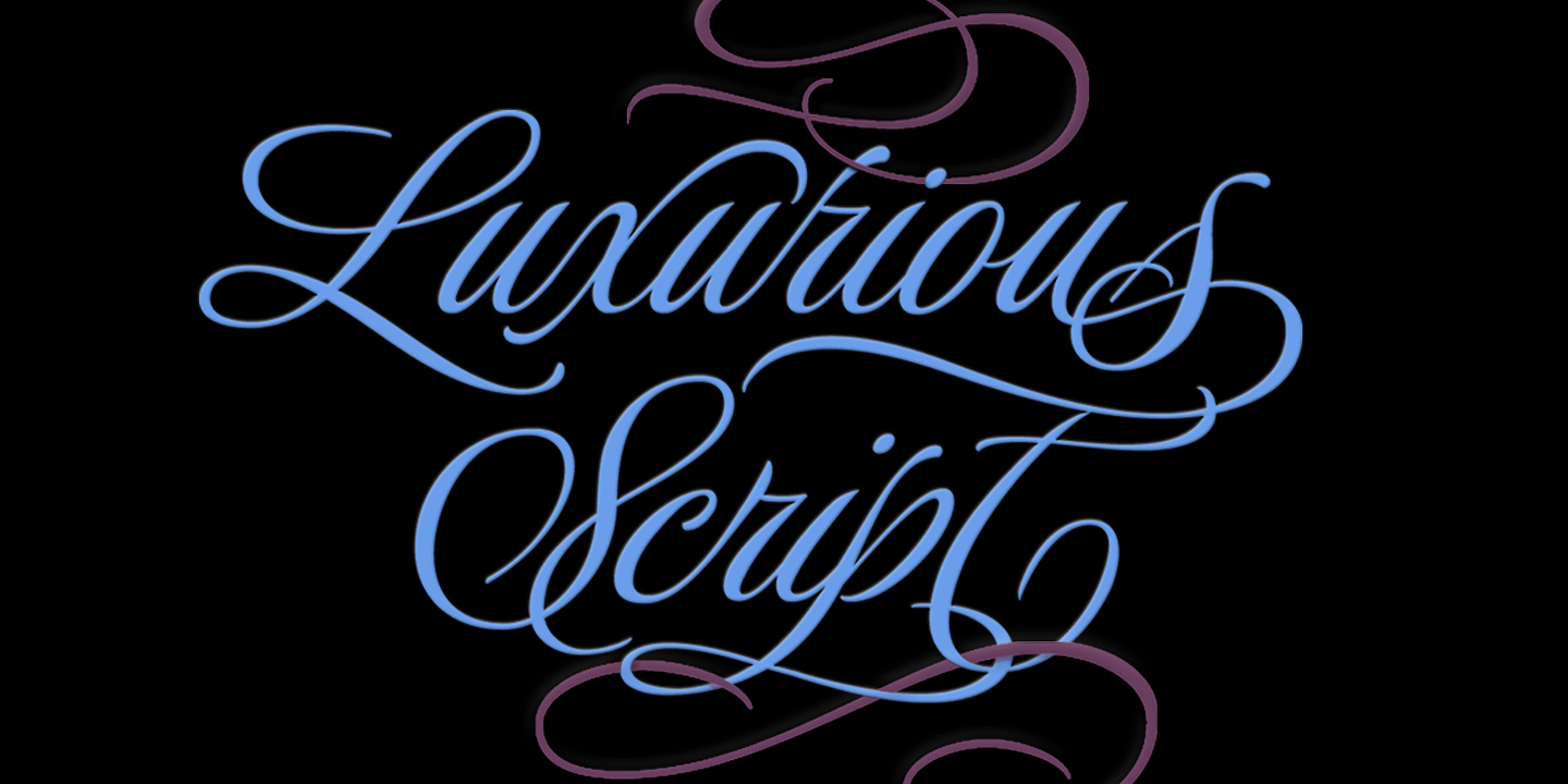 Пример шрифта Luxurious #3