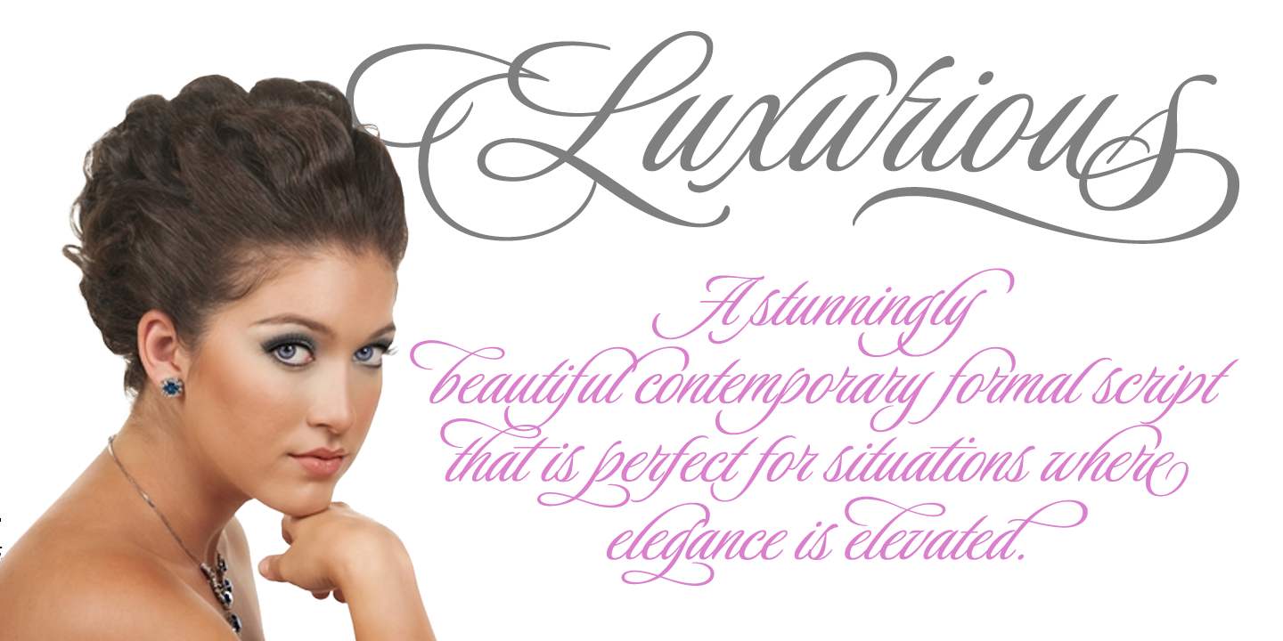 Пример шрифта Luxurious #4