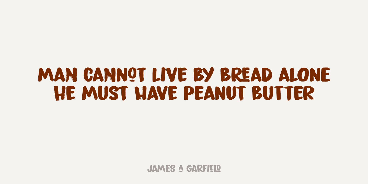 Пример шрифта Peanut Crunch #4