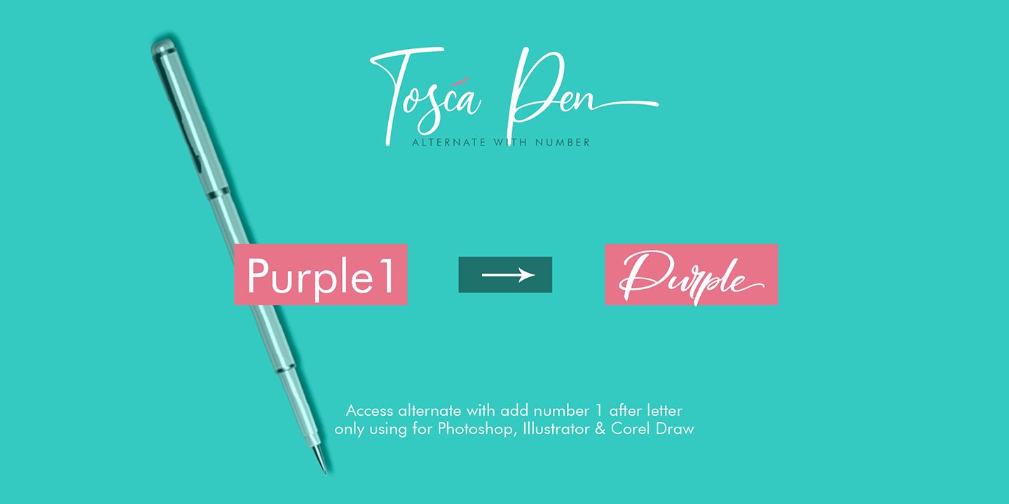 Пример шрифта Tosca Pen #2