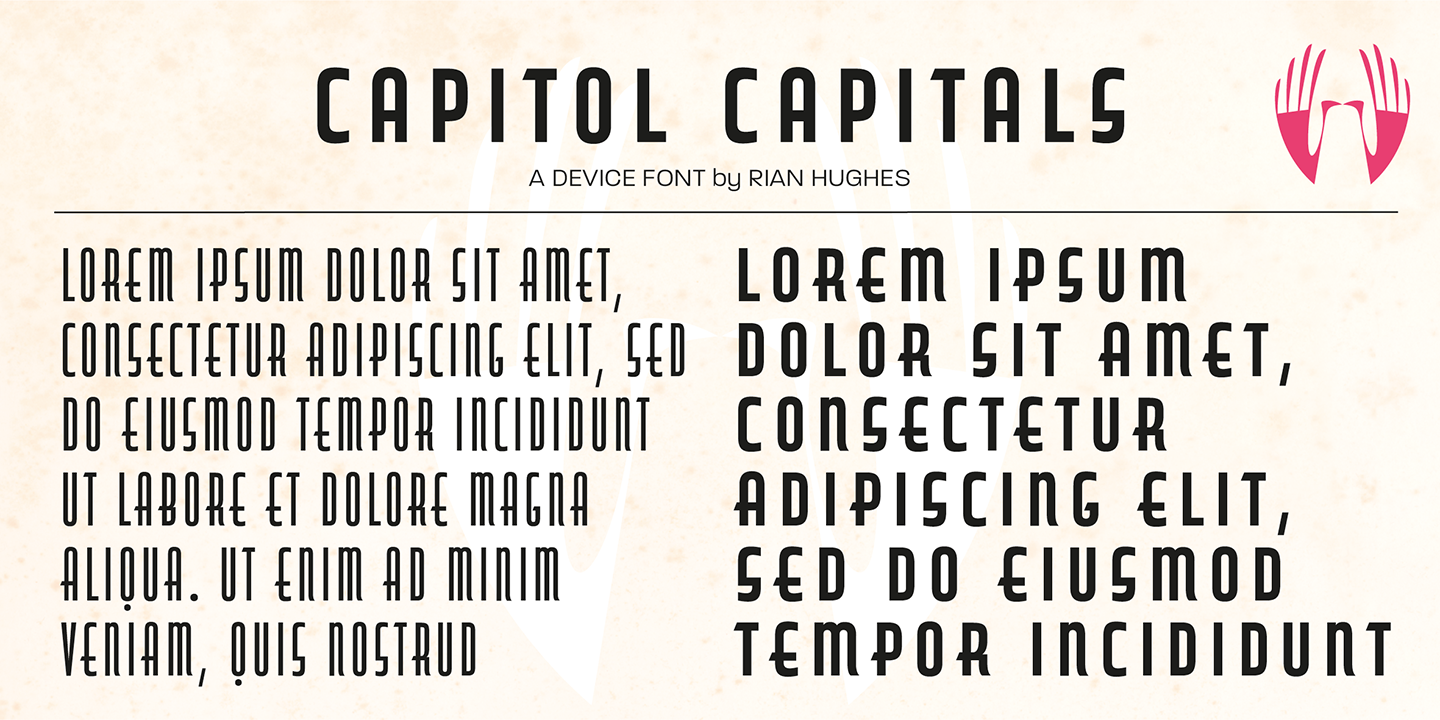 Пример шрифта Capitol #3